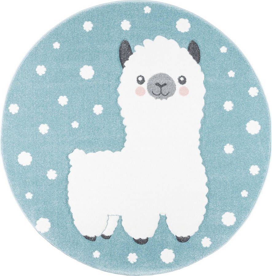 Pergamon Vloerkleed Kinderen spelen Maui Kids Alpaca Pastel Rond