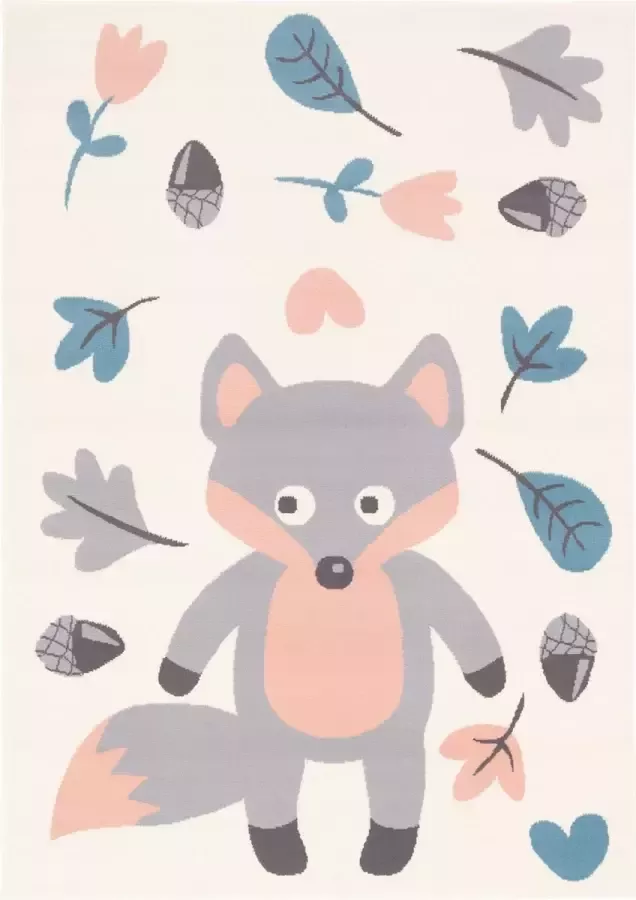 Pergamon Vloerkleed Kindertapijt Trendline Pastel Vos