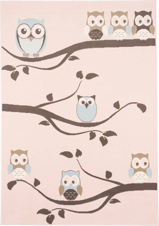 Pergamon Vloerkleed Kindertapijt Trendline Uilen Pastel