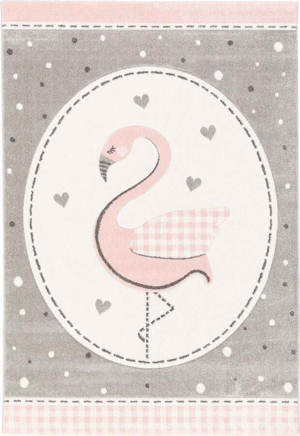 Pergamon Vloerkleed Maui Kids Pastel Roze Flamingo