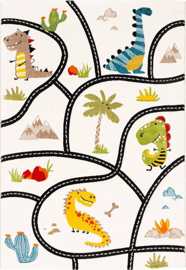 Pergamon Vloerkleed Maui Kinderen spelen Dinosaurus Straat