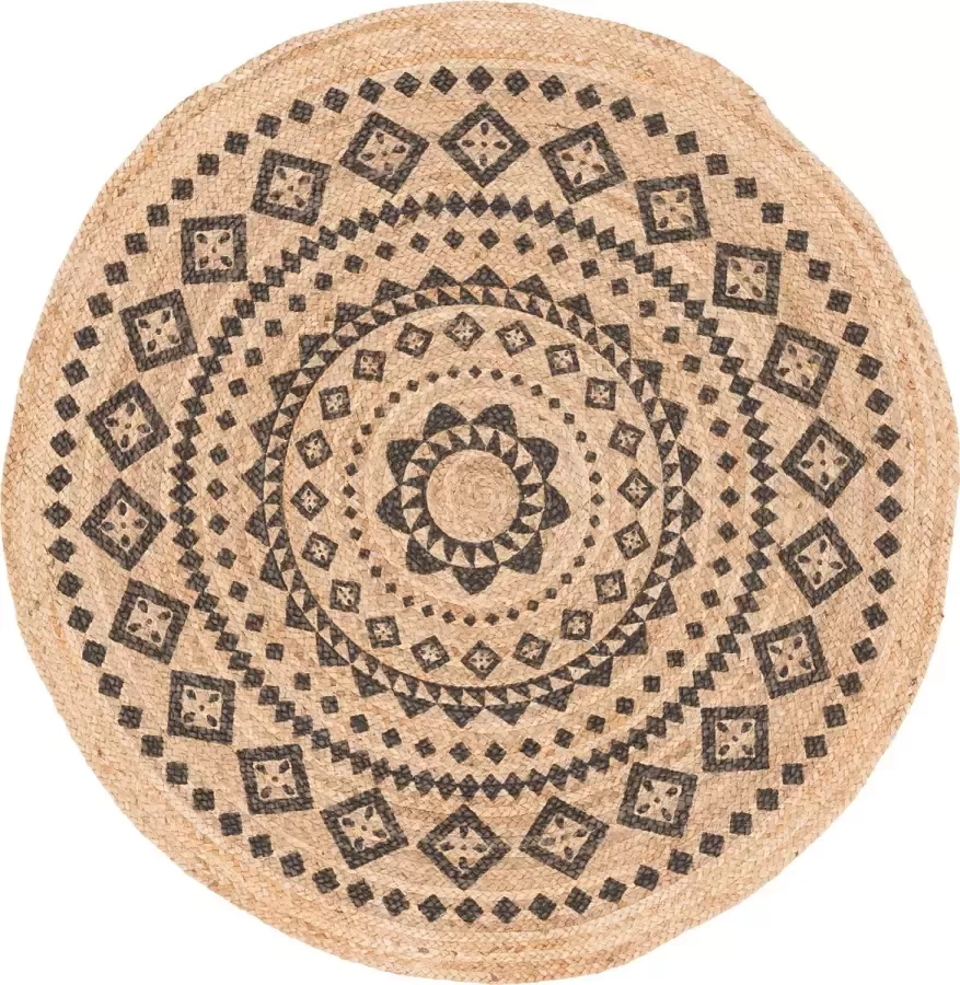 Pergamon Vloerkleed Nele Handgemaakt Jute Etno Rond