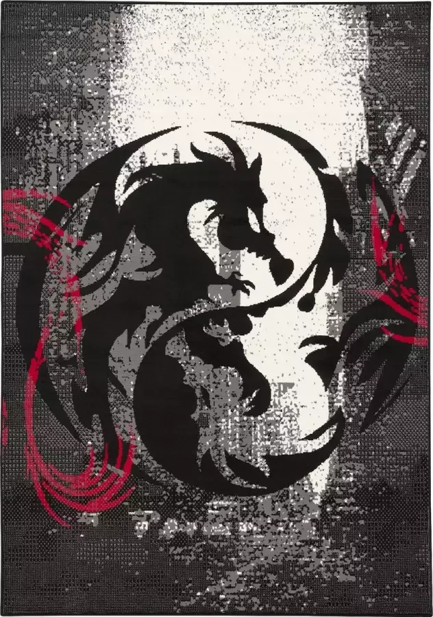 Pergamon Vloerkleed Trendline Tapijt Draak Zwart