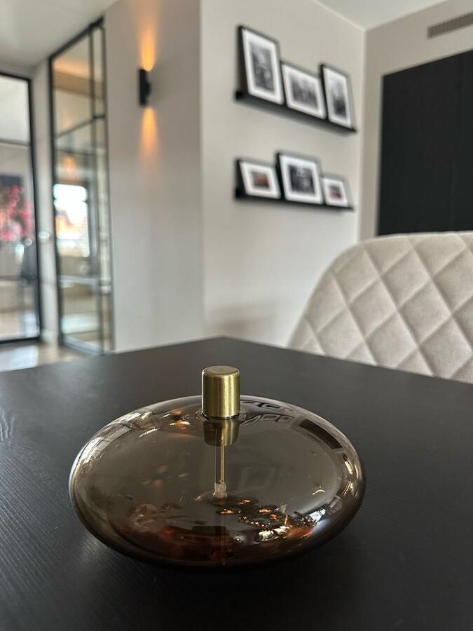 Peri Living olie lamp Disc champagne L-Ø18x9 cm-Moederdag cadeau-cadeau voor mama-cadeau vrouw