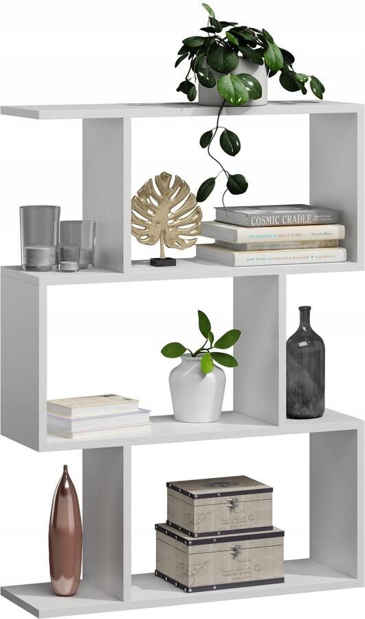 Perlavita BASK 3 boekenkast wit open kast boekenplank