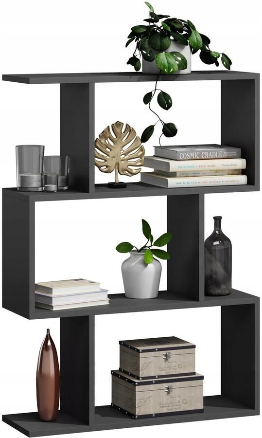 Perlavita BASK 3 zwart boekenrek