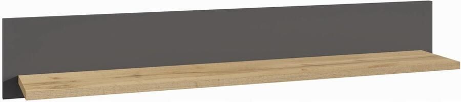 Perlavita Hangplank POL100 antraciet-votan boekenkast foto's ornamenten bloemen