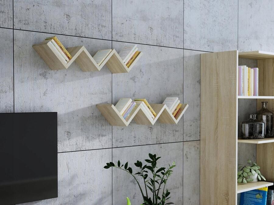 Perlavita ORTO boekenkast sonoma wandmodel