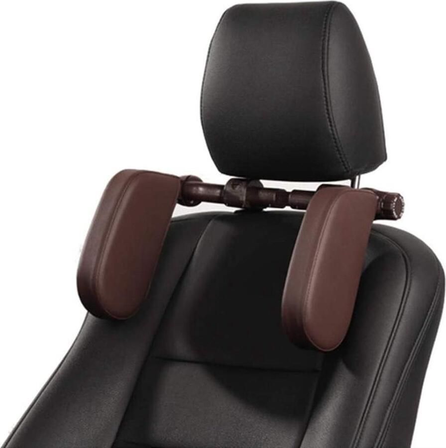 Perow Verstelbare Hoofdsteun Auto Hoofdkussen Hoofdsteun Auto kinderen en volwassenen Neksteun Nekkussen verstelbaar veiligheid Donkerrood