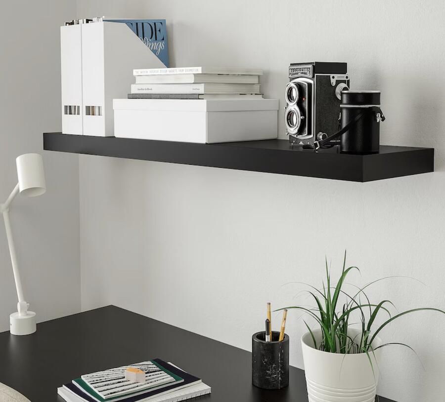 Peru24 Zwarte Wandplank 110 cm