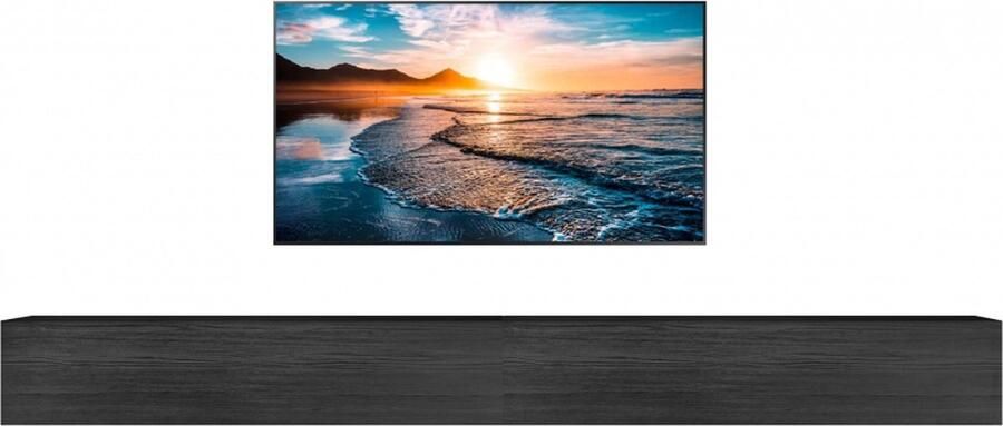 Pesaro Mobilia Zwevend Tv-meubel Tesla 276 cm breed burnt black