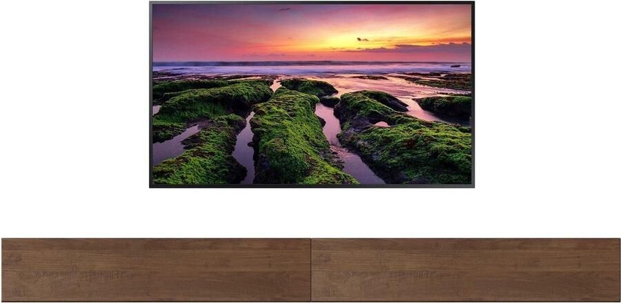 Pesaro Mobilia Zwevend Tv-meubel Tesla 276 cm breed in walnoot - Foto 1