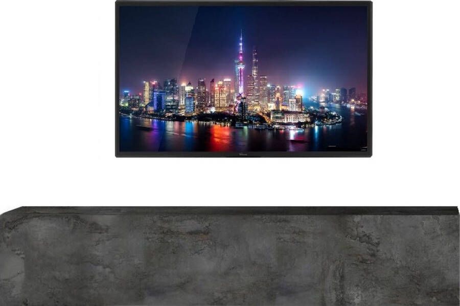 Pesaro Mobilia Zwevend Tv-meubel Tesla 138 cm breed in Oxid