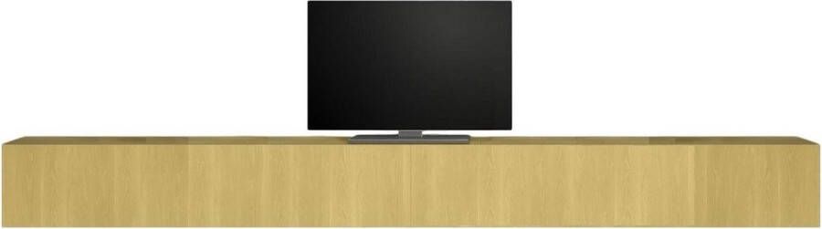 Pesaro Mobilia Zwevend Tv-meubel Tesla 276 cm breed geel