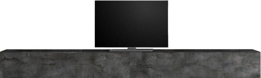 Pesaro Mobilia Zwevend Tv-meubel Tesla 276 cm breed in Oxid