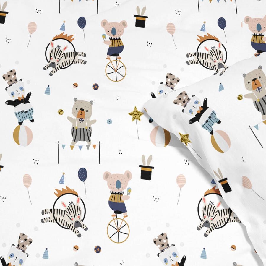 Petite Amelie Petite Amélie Dekbedovertrek set Eenpersoonsbed Circus Print 140x200 cm