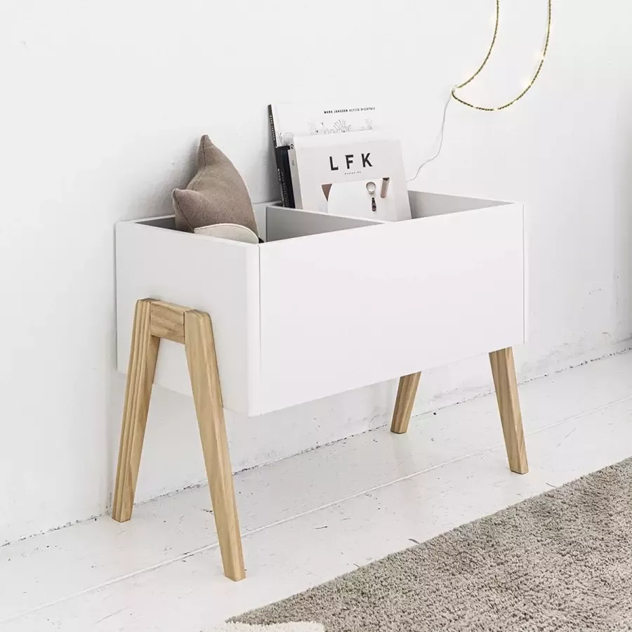 Petite Amelie Petite Amélie Opbergkist Kinderen Naturel Wit Hout Speelgoedkist Kinderkamer Compact Makkelijk te Combineren & Speelgoed Snel bij de Hand H.39x B.50x D.30 cm