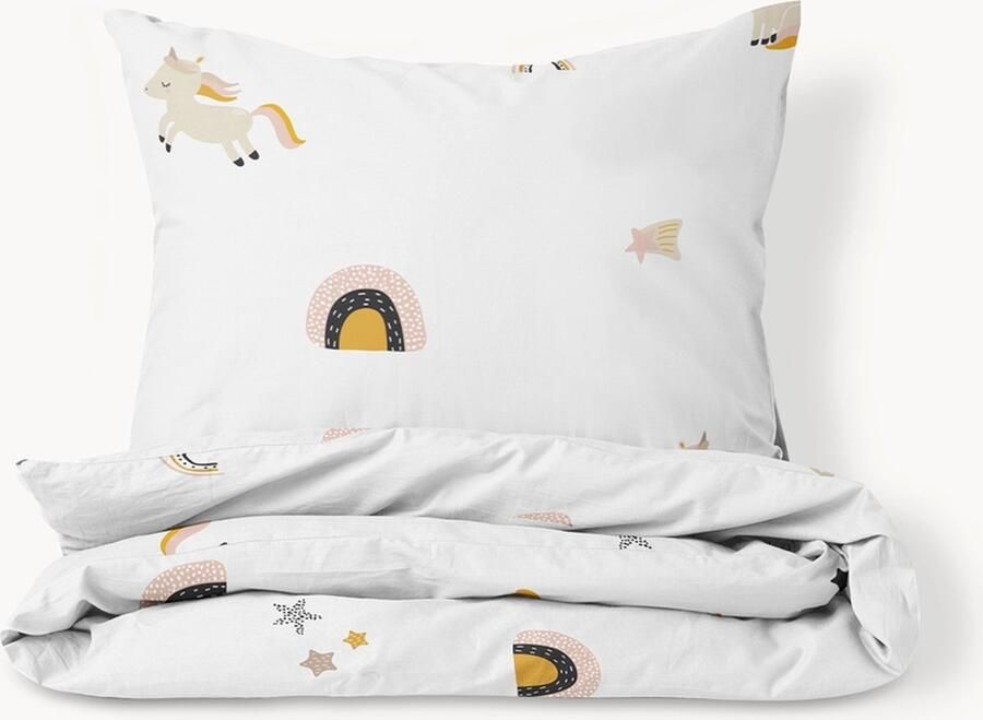 Petite Amelie Petite Amélie Dekbedovertrek set Eenpersoonsbed Regenboog Print 140x200 cm