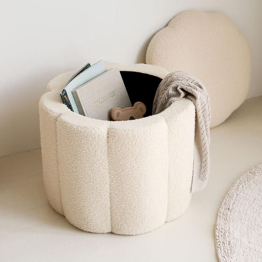 Petite Amelie Petite Amélie Opbergpoef Fleur XL Beige