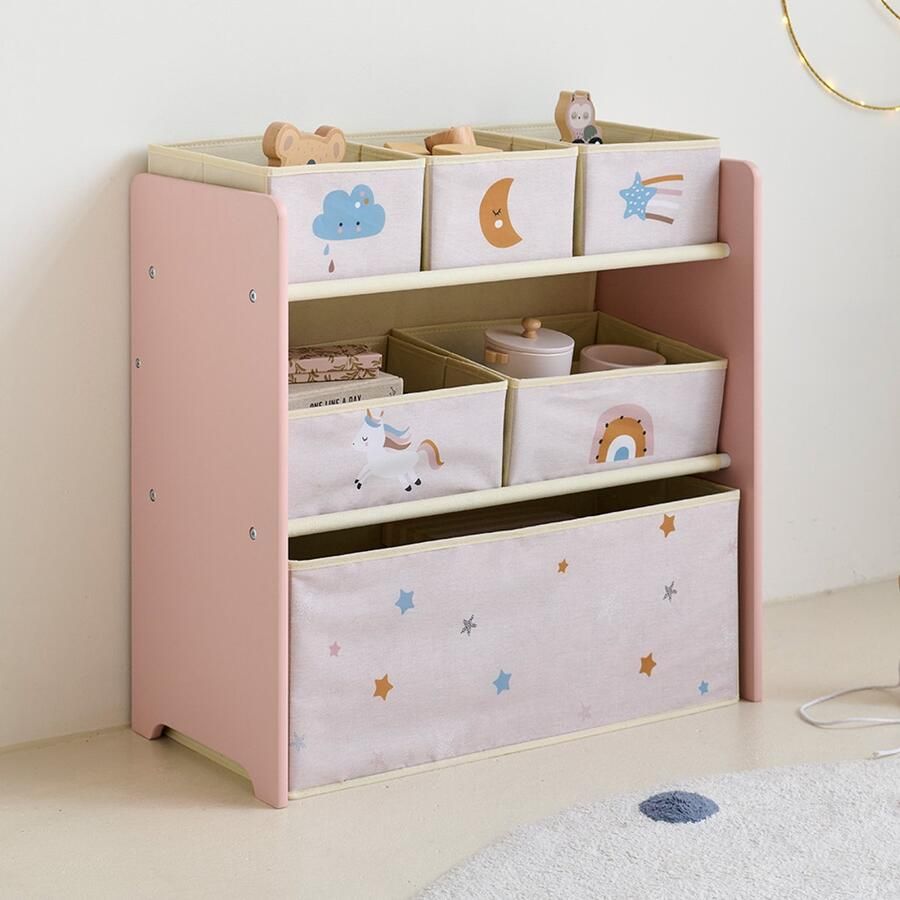 Petite Amelie Petite Amélie Speelgoedkast met opbergbakken Lara Met zes opbergbakken Toegankelijke hoogte - Foto 2