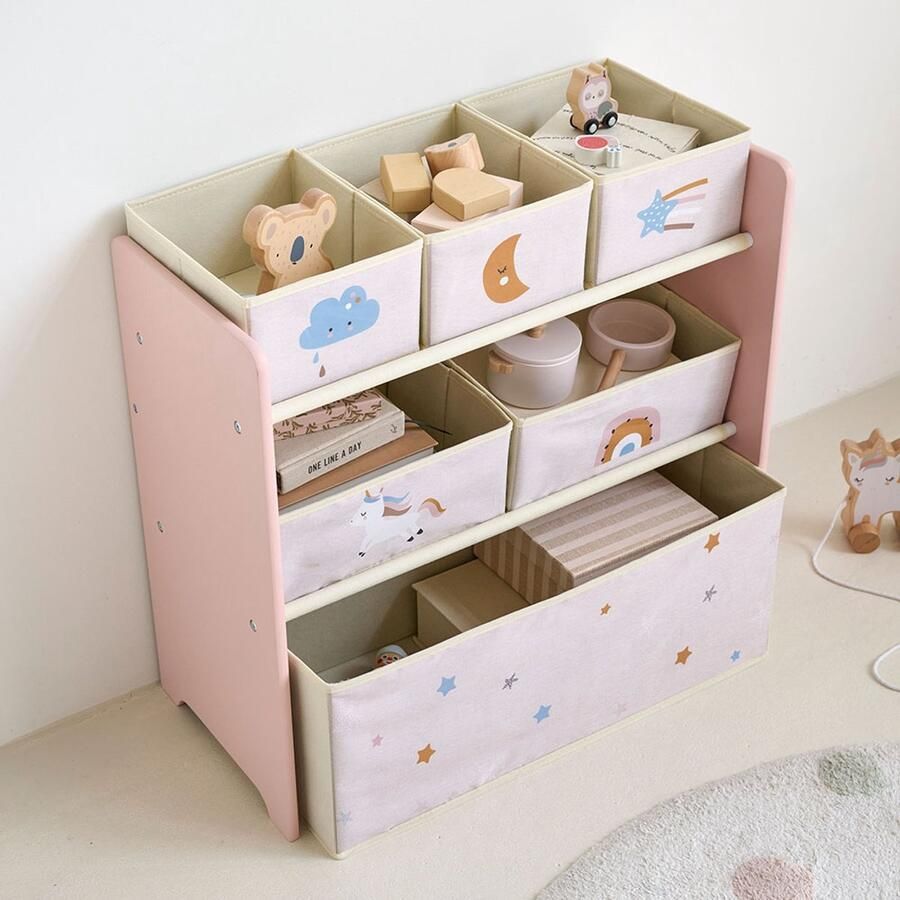 Petite Amelie Petite Amélie Speelgoedkast met opbergbakken Lara Met zes opbergbakken Toegankelijke hoogte