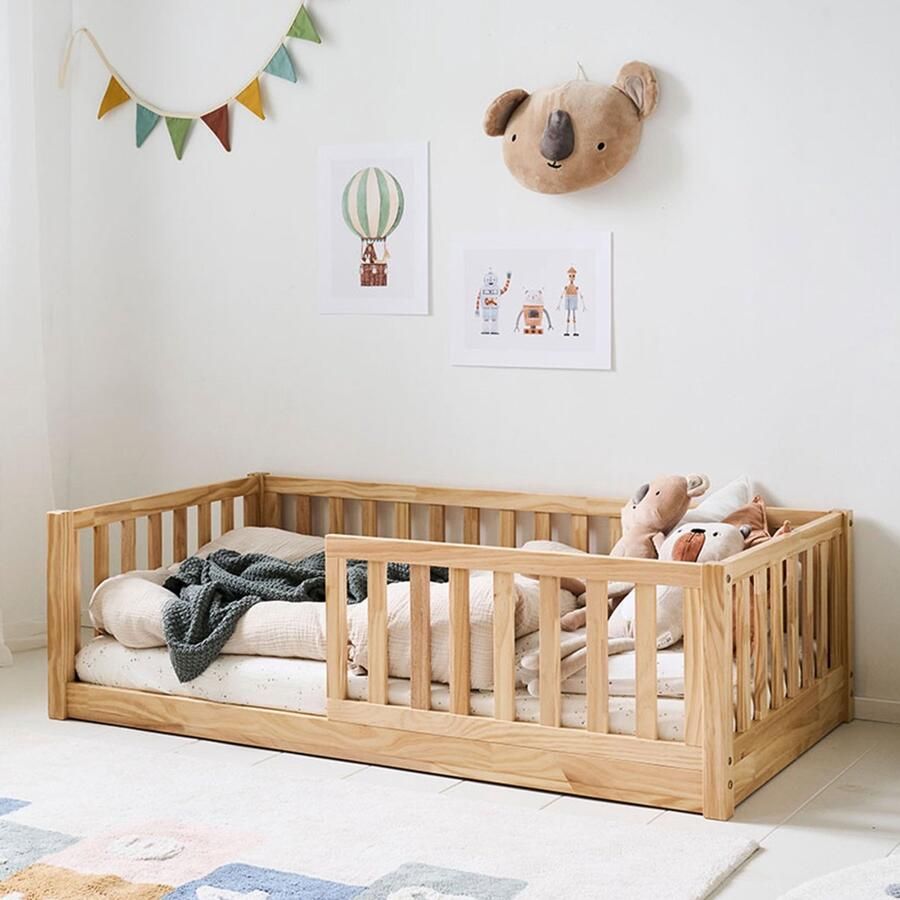 Petite Amelie Petite Amélie Vloerbed Nid Peuterbed 70x140 cm Montessori bed Naturel