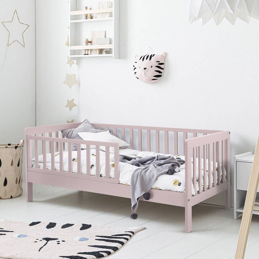 Petite Amelie Petite Amélie Peuterbed Juniorbed 70x140 cm Kinderbed inclusief Uitvalhekje – Roze