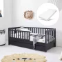 Petite Amelie Petite Amélie Peuterbed met Matras Juniorbed 70x140 cm Kinderbed inclusief Uitvalhekje – Gebroken wit - Thumbnail 2