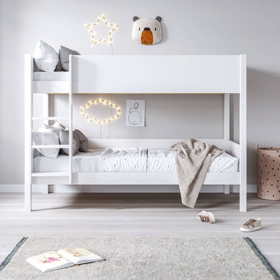 Petite Amelie Petite Amélie Stapelbed voor Kinderen (200x90 cm) Stevig & Strak Design Stapelbed 2 personen met twee Volwaardige Eenpersoonsbedden Veilig door Uitvalbescherming