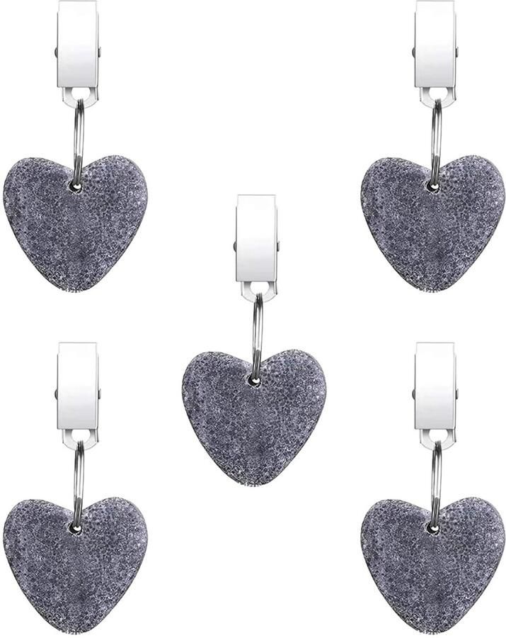Peysaitr 5stuks Tafelkleed Clips Tafelkleedhangers verzwaard grijs Hart hanger Marmeren tafelkleed clip Gewichtjes houden tafelkleed op zijn plek Gewichten voor Picknicktafels Tafelkleen Op Zijn Plaats Houden Tafelkleedgewichtjes