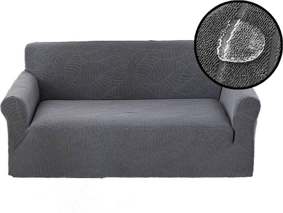 Peysaitr Hoekbankhoes Waterdichte Stretchbankhoes Universele Bankhoes (2 ZITPLAATSEN Donkergrijs)