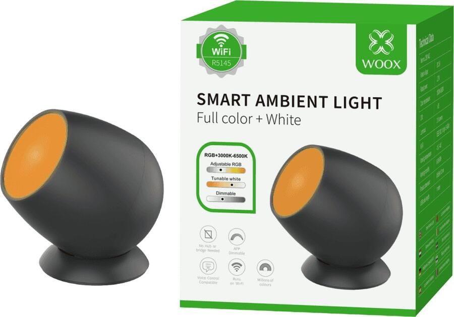 Philips Woox R5145 Slimme Ambiant lamp Smart Ambient RGB lamp zwart