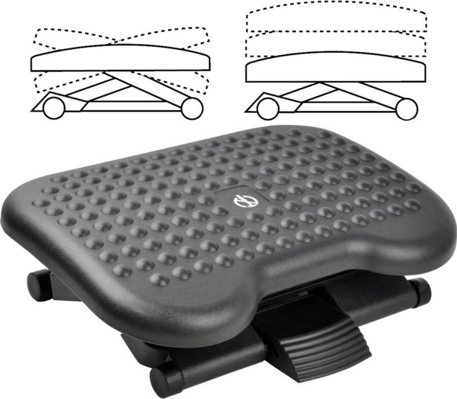 Phreeze Voetensteun Bureau Ergonomisch DIN 4556 Norm Bureau Accessoires Ergonomische Voeten Steun Voetenbankje Verstelbaar Anti Slip Foot Rest Voetenbankje
