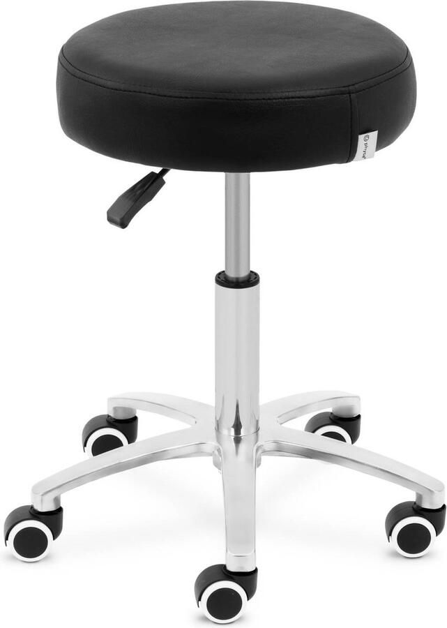 Physa Cosmetische kruk op wielen 48 61 cm 120 kg zwart