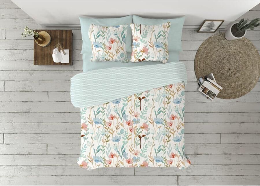 Pierre Cardin Dekbedovertrek set FANY Aquamarijn Bed van 135 2 Onderdelen