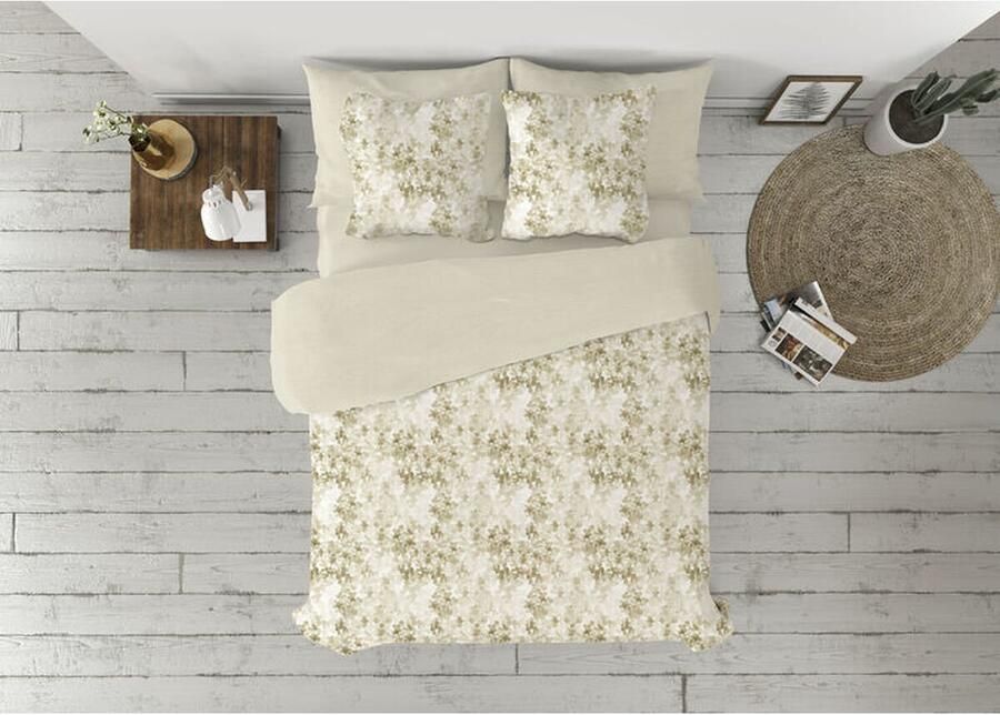 Pierre Cardin Dekbedovertrek set LUCIA Bruin Bed van 150 160 3 Onderdelen