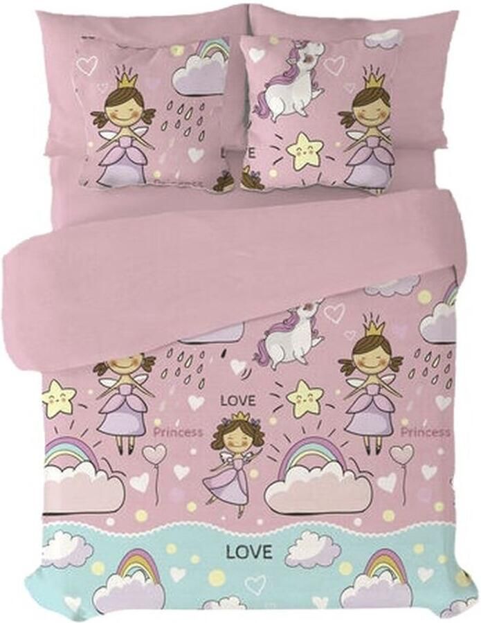 Pierre Cardin Dekbedovertrek set Morgana Roze Bed van 90 3 Onderdelen