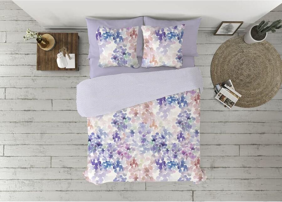 Pierre Cardin Dekbedovertrek set SARA Mauve Bed van 105 2 Onderdelen