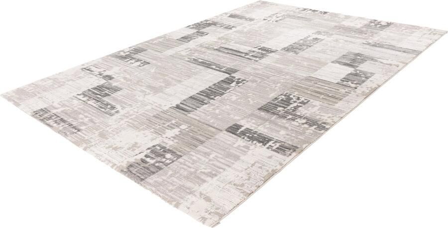 Pierre Cardin Lalee vloerkleed modern trendy hotelsjiek laagpolig karpet vervaagd 120x170 cm zilver
