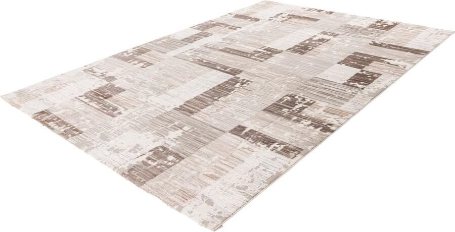 Pierre Cardin Lalee vloerkleed modern trendy hotelsjiek laagpolig karpet vervaagd 120x170 cm Taupe terra