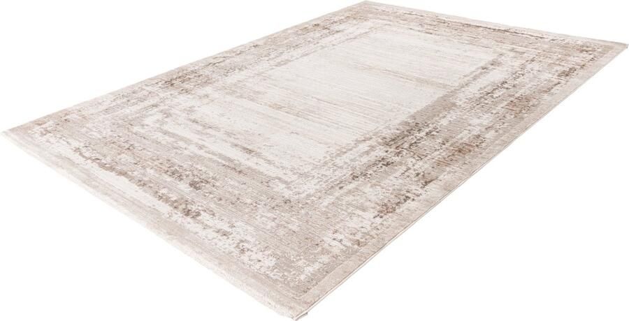 Pierre Cardin Lalee vloerkleed modern trendy hotelsjiek laagpolig karpet vervaagd 200x290 cm taupe terra