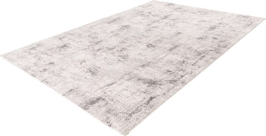 Pierre Cardin Lalee vloerkleed modern trendy hotelsjiek laagpolig karpet vervaagd 200x290 cm zilver