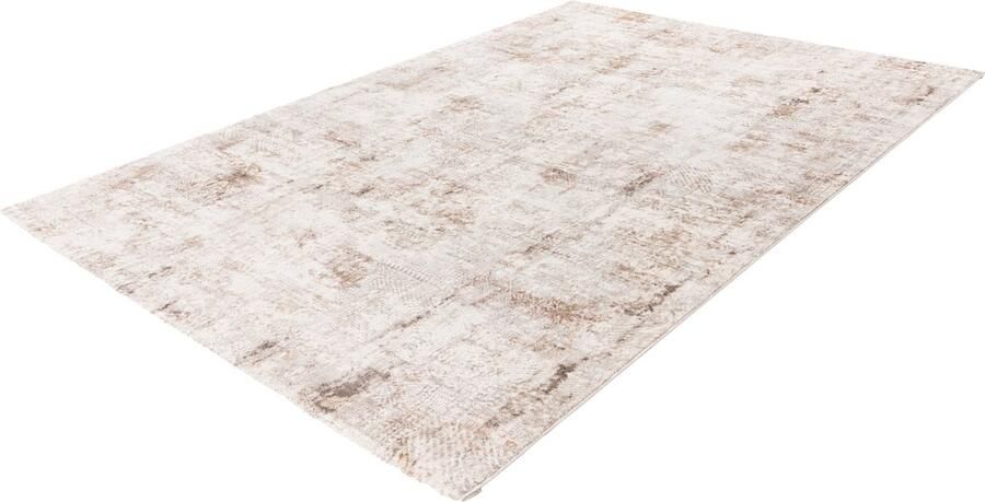 Pierre Cardin Lalee vloerkleed modern trendy hotelsjiek laagpolig karpet vervaagd 80x150 cm Taupe terra
