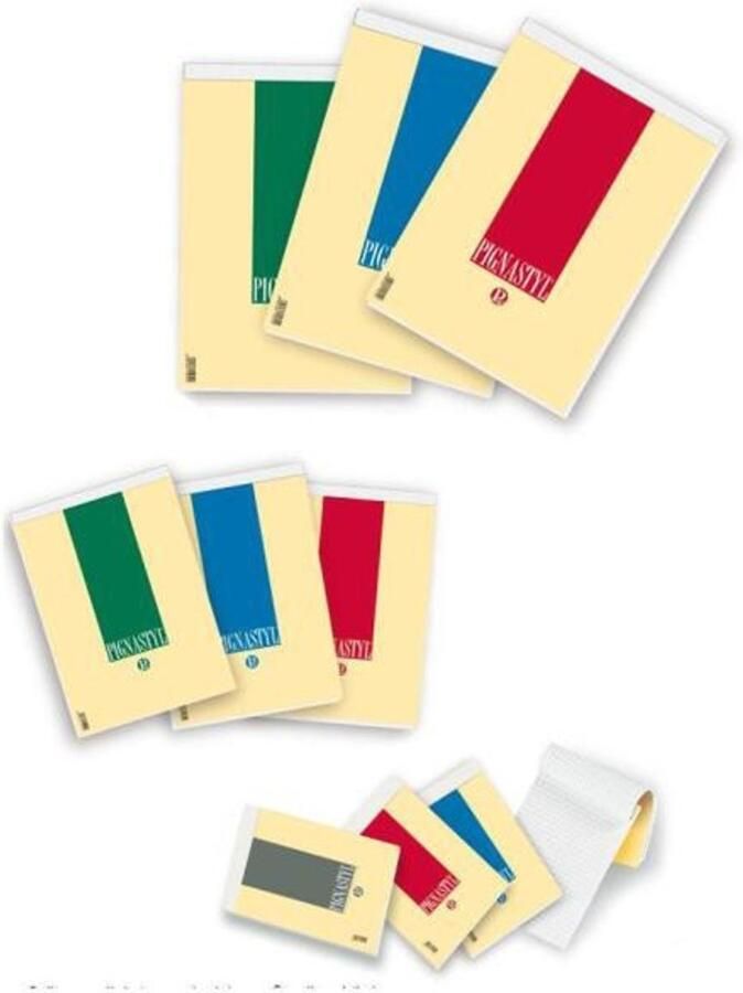 Pigna styl schrijfblok & schrift Meerkleurig