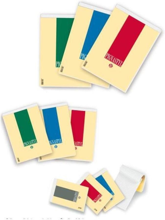 Pigna styl schrijfblok & schrift Meerkleurig