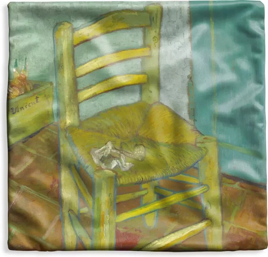 PillowMonkey Kussenhoes 40x40 cm Van Gogh's Chair Schilderij van Vincent van Gogh Katoen Polyester Voor Binnen