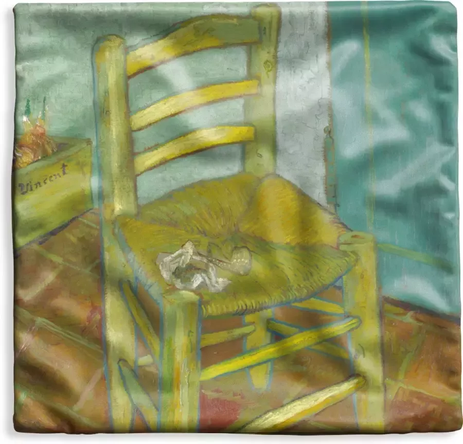 PillowMonkey Kussenhoes 40x40 cm Vincents stoel Vincent van Gogh Katoen Polyester Voor Binnen