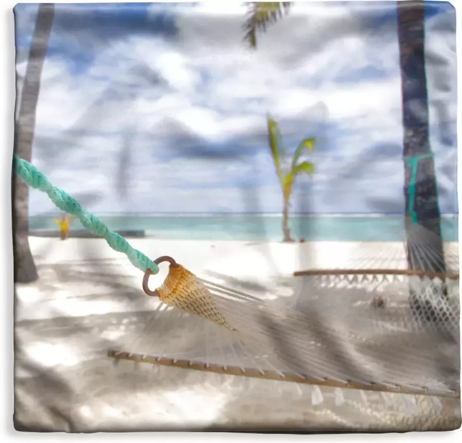 PillowMonkey Kussenhoes 45x45 cm Strand Boot Hangmat Katoen Polyester Voor Binnen