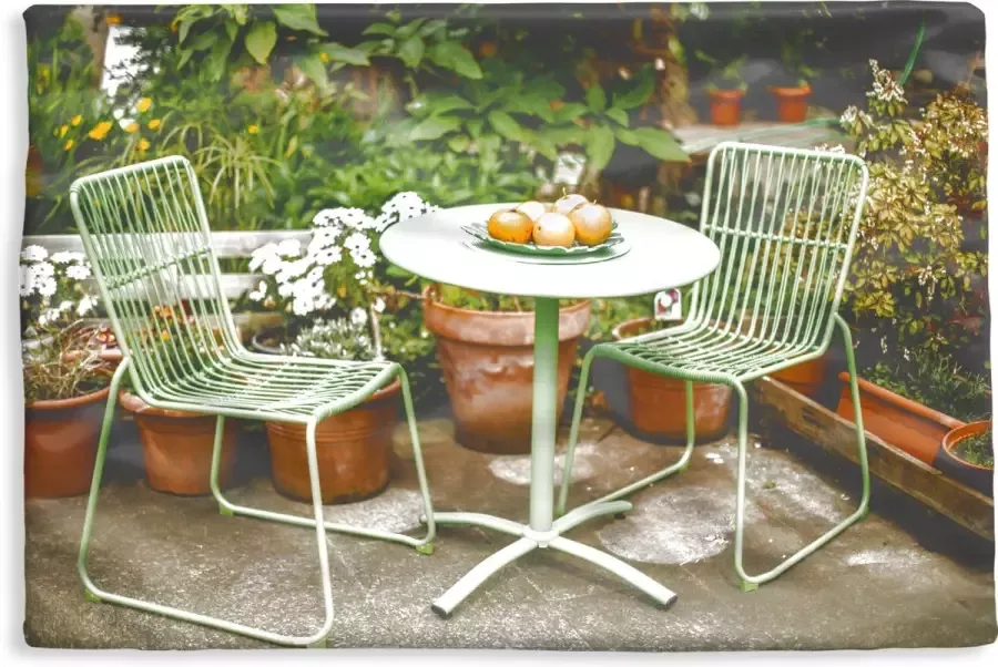 PillowMonkey Kussenhoes 50x30 cm Groene tuinmeubels in een tuin Katoen Polyester Voor Binnen