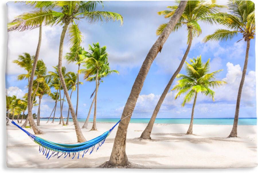PillowMonkey Kussenhoes 50x30 cm Hangmat Strand Palmbomen Katoen Polyester Voor Binnen